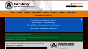 What Asrsd.org website looked like in 2020 (6 years ago)