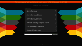 What Armysurplus.com.au website looked like in 2020 (3 years ago)