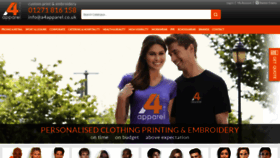 What A4apparel.co.uk website looked like in 2020 (3 years ago)