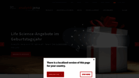 What Analytik-jena.de website looked like in 2020 (3 years ago)