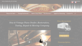 What A440pianos.com website looked like in 2020 (3 years ago)