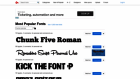 What Abstractfonts.com website looked like in 2020 (3 years ago)
