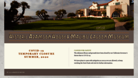 What Adamsonhouse.org website looked like in 2020 (3 years ago)