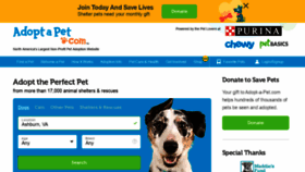 What Adoptapet.com website looked like in 2020 (3 years ago)