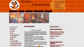 What Ajnajoga.hu website looked like in 2020 (3 years ago)