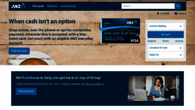 What Anz.com website looked like in 2020 (3 years ago)