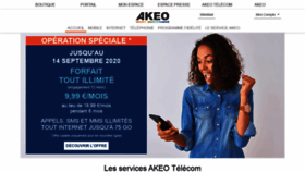What Akeotelecom.com website looked like in 2020 (3 years ago)
