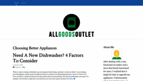 What Allgoodsoutlet.com website looked like in 2020 (3 years ago)