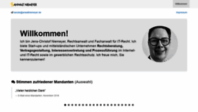 What Anwaltniemeyer.de website looked like in 2020 (3 years ago)