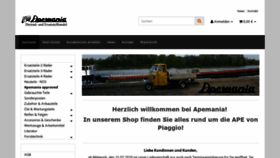 What Apemania-shop.de website looked like in 2020 (3 years ago)