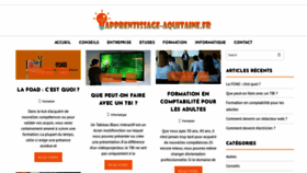 What Apprentissage-aquitaine.fr website looked like in 2020 (3 years ago)