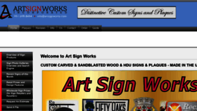 What Artsignworks.com website looked like in 2020 (3 years ago)