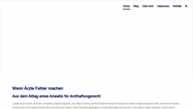 What Arzthaftung-anwalt.com website looked like in 2020 (3 years ago)