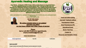 What Ayurvediccenter.com website looked like in 2020 (3 years ago)
