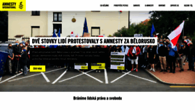 What Amnesty.cz website looked like in 2020 (3 years ago)