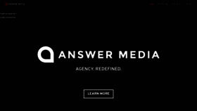 What Answermedia.com website looked like in 2020 (3 years ago)