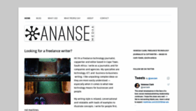 What Ananse.co.za website looked like in 2020 (3 years ago)