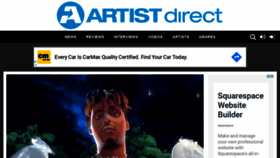 What Artistdirect.com website looked like in 2020 (3 years ago)