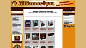 What Allgames4you.de website looked like in 2020 (3 years ago)