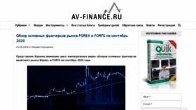 What Av-finance.ru website looked like in 2020 (4 years ago)