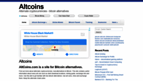 What Altcoins.com website looked like in 2020 (3 years ago)