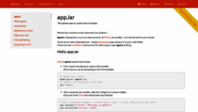 What Appjar.info website looked like in 2020 (3 years ago)