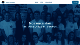 What Adoptaunabuelo.org website looked like in 2020 (3 years ago)