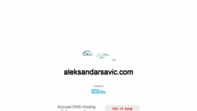 What Aleksandarsavic.com website looked like in 2020 (3 years ago)