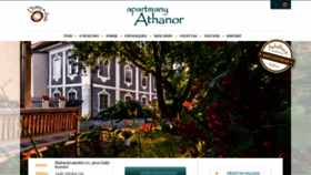 What Apartmanyathanor.cz website looked like in 2020 (3 years ago)