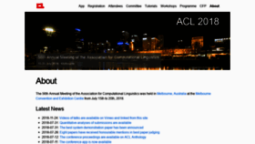 What Acl2018.org website looked like in 2020 (3 years ago)