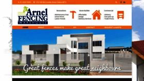 What Arnelfencing.com.au website looked like in 2020 (3 years ago)