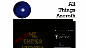 What Allthingsazeroth.com website looked like in 2020 (3 years ago)