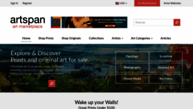 What Artspan.com website looked like in 2020 (3 years ago)