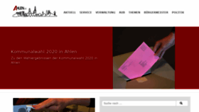 What Ahlen.de website looked like in 2020 (3 years ago)