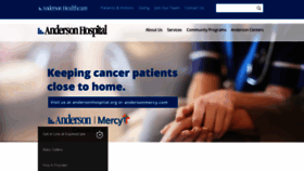 What Andersonhospital.org website looked like in 2020 (3 years ago)