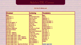 What Adelescorner.org website looked like in 2020 (3 years ago)