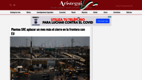 What Aristeguinoticias.com website looked like in 2020 (3 years ago)