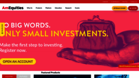 What Amequities.com.my website looked like in 2020 (3 years ago)