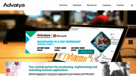 What Advaiya.com website looked like in 2020 (3 years ago)