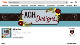 What Aghdesigns.com website looked like in 2020 (3 years ago)