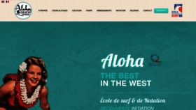 What Aloha-ecoledesurf.com website looked like in 2020 (3 years ago)