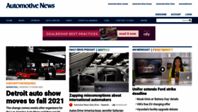 What Autonews.com website looked like in 2020 (3 years ago)