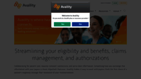 What Availity.com website looked like in 2020 (3 years ago)