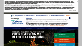 What Aubagio.com website looked like in 2020 (3 years ago)