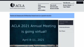 What Acla.org website looked like in 2020 (3 years ago)