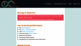 What Arduinogetstarted.com website looked like in 2020 (3 years ago)
