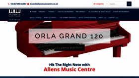 What Allensmusiccentre.co.uk website looked like in 2020 (3 years ago)