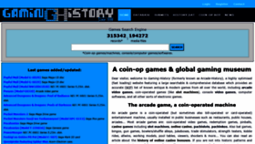 What Arcade-history.com website looked like in 2020 (3 years ago)