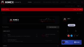 What Aimexcheats.com website looked like in 2020 (4 years ago)