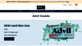 What Advil.ca website looked like in 2020 (3 years ago)